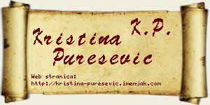 Kristina Purešević vizit kartica